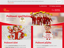 Tablet Screenshot of postovnisporitelna.cz